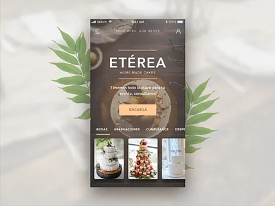 Etérea - Cakes & More app design ui ux ux daily ui dailyui daily