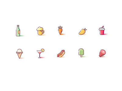 Food Icon design flat icon illustration ui vector