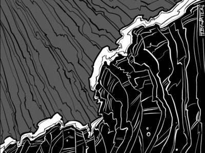 Wave black white illustration t shirt t shirt art tee design tshirt design wave