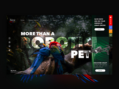 Parrot branding connected design drone interaction design parrot product ui ux web website