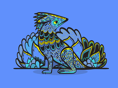 Nocturnal Animal character character design colorful foliage light night pattern texture vector