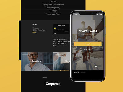 Golden Suisse design desktop flat fullscreen minimal typography ui ux web website
