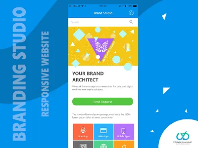 Branding Studio Mobile Website branding branding design concept design graphic design illustration landing page mobile app typography ui ui design user experience design user interface design ux ux design visual design