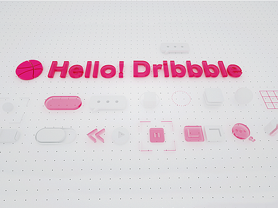 hi！ Dribbble~ c4d practice