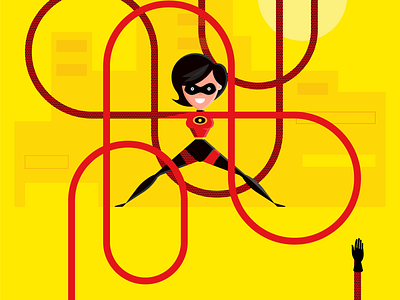 incredible! characters city disney hero illustration incredibles people photoshop pixar retro style superhero theincredibles woman