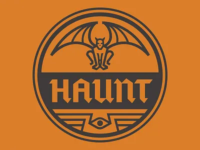 Happy Halloween! badge badge logo gargoyle halloween