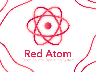 Red Atom - Open Source Operating System atom concept design concept logo logo logo design concept open operating system os red source