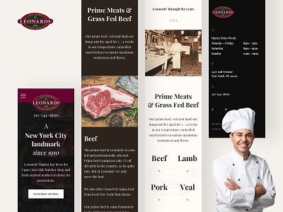 Leonards Market Mobile clean design landing mobile page product shop typography ui web white