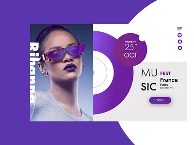 Music Fest creative agency ecommerce music typography uidesign web design