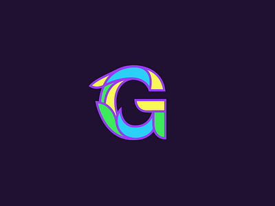 G + Fish graphicdesign lettering logo