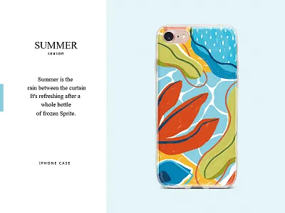 SUMMER art case flower illustration iphone