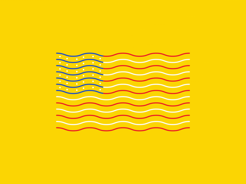 Flag Animation - USA adobe after effects america american animation color design flag line stroke trim paths usa vector zigzag