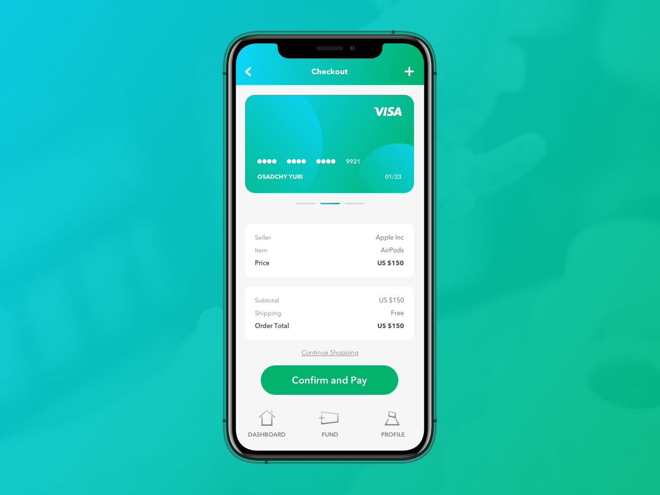 Finance App app credit card finance green inputs layout ui ux
