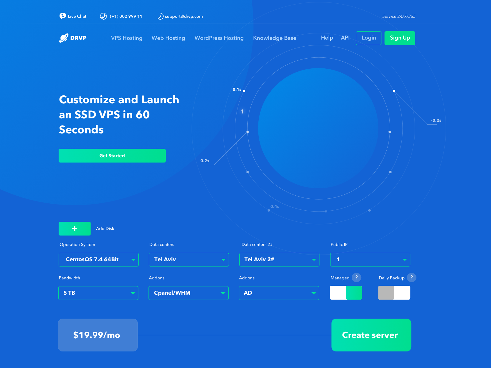 Digital Hosting 2# blue branding dashboard hosting site space ui ux web