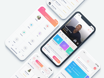 Mentoring app app clean design explore ios iphone iphone x iphone xs mentoring mentors mobile profile showcase sidebar ui user interface white