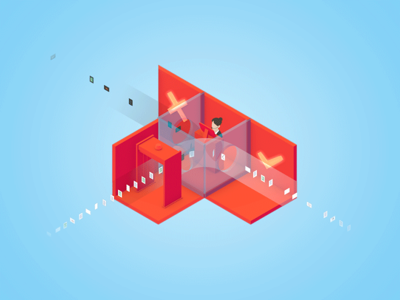 Modular unit 3 3d cinema4d data isometric security