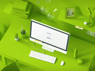 Room art direction cartoon cinema 4d design illustation infographic octane