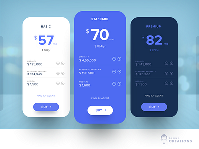 Pricing Table Design app clean n simple design typography ui