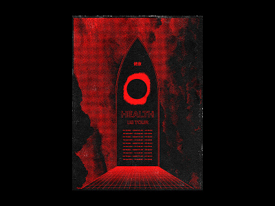 HEALTH Poster Exploration black health one color poster posters red texture textured