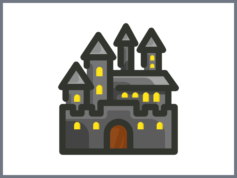 Haunted Castle animated animated icon animation castle design halloween halloween carnival haunted haunted castle haunted house haunted mansion icon iconography illustration taran ui vector