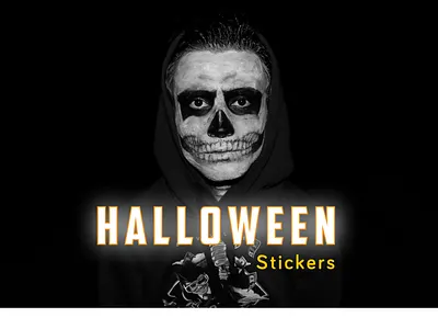 Halloween Stickers celebration giftideas halloween halloweenart halloweencostume halloweenmakeup halloweennails makeup picfy picfyapp trickortreat typography vector