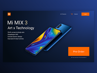 Pre-Order — 075 #dailyui adobexd challenge dailyui design landing page pre order ui web xiaomi
