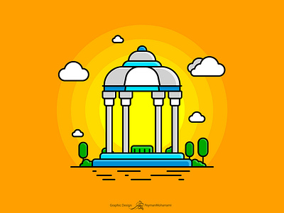 Tomb Of Hafez abstract adobe art design flat graphic hafez icon illustration illustration agency illustration art illustration design illustrator logo shiraz vector حافظ شیراز