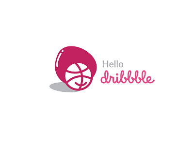 Hello Dribbble debuts dribbble first happy hello icon logo shot