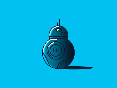 BB-8 Test artwork bb8 blue design icon illustration nostalgia star vector wars