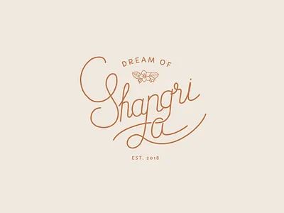 Logo concept for boho clothing brand 70s badge custom font handlettering logo logo a day vintage badge vintage logo