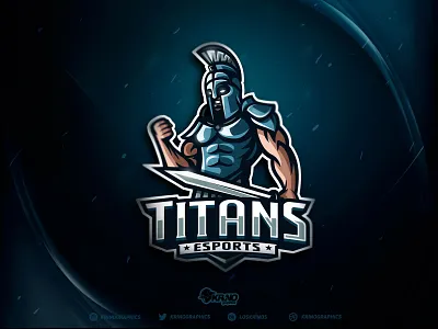 Titan Esports esports esportslogo krinographics mascot logo roman rome titan warrior