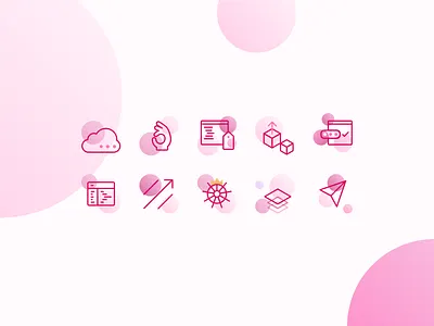 LogDNA Iconography iconography kubernetes line art lineal log management pink