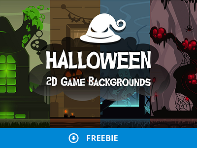 Free Halloween Game Backgrounds 2d game game assets gamedev halloween illustration