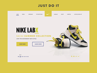 NIKE HERO SECTION v1 branding ecommerce nike uidesign web design website