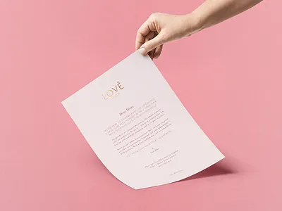 Love Hair Print beauty branding beauty design collateral design gold foil design pink layout print design print layout