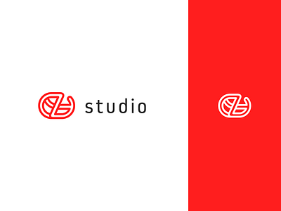 Czystudio logo clean clear design agency design studio icon identification logo red red and white sign design signature logo simple typography vector