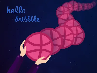 Hello Dribbble design dribbble dribbble ball hello dribbble hello dribble illustration ui ux design ux ux ui