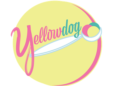 Yellowdog Ice Cream Branding brand icon dessert dog golden ratio hand letter ice cream logo pastel color script font yellow