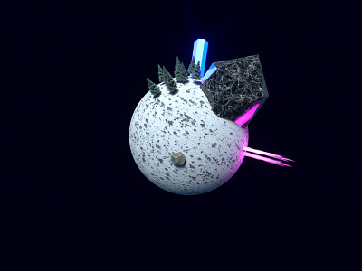 Frosty Planet 3d 3d art c4d cinema4d octane render