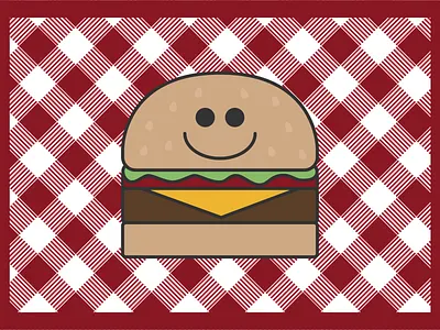 Happy Burger baby baby shower bun in the oven burger cute food invitation kids nursery