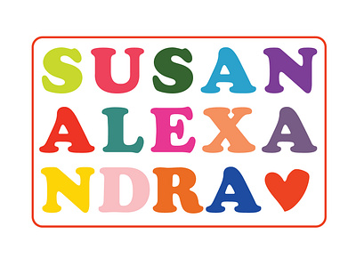 Susan Alexandra 1 branding design flat lettering logo type typography