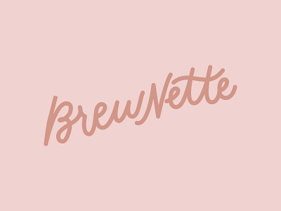 Brewnette coffee swag typography