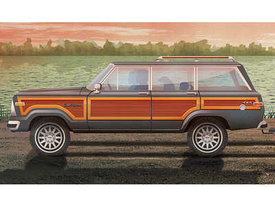 Family Portrait 1 of 3 grand wagoneer illustration illustrator jeep photoshop vintage wagoneer