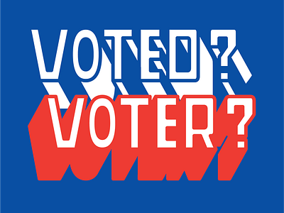 VOTE(D)? VOTE(R)? america design graphic illustration political politics type typography usa vote