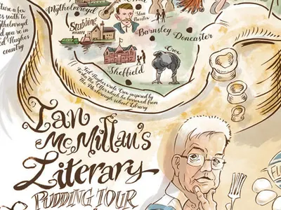 Literary Map Illust illustration magazine illustration pen and ink pen and paper