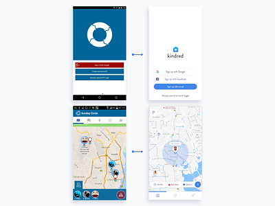 Kindred Comparison (1) android mobile app redesign