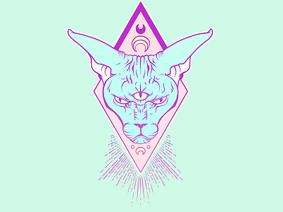 Sphynx Cat Vector Artwork adobe draw apple pencil artwork cat cat art digital art drawing illustration illustrator ipad ipad art pink sphynx cat strange tshirt design vector vector art vector illustration