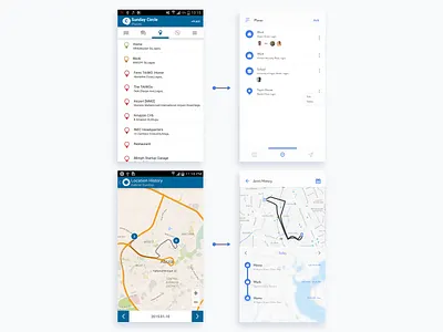 Kindred Comparison (2) android location map mobile app redesign