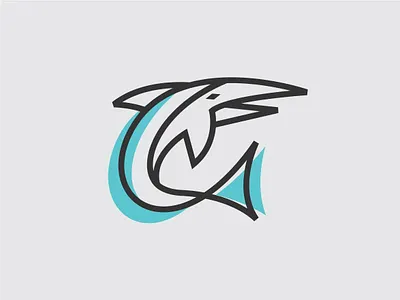 Monoline Swordfish logo icon vector business company concept fish fishing icon idea logo monoline nature sea life sport swordfish underwater vector wildlife