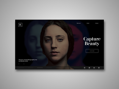 Photography Showcase Website UI